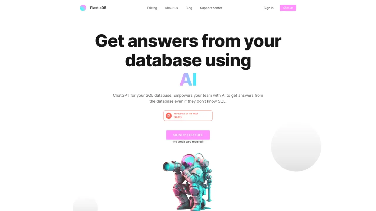 PlasticDB screenshot