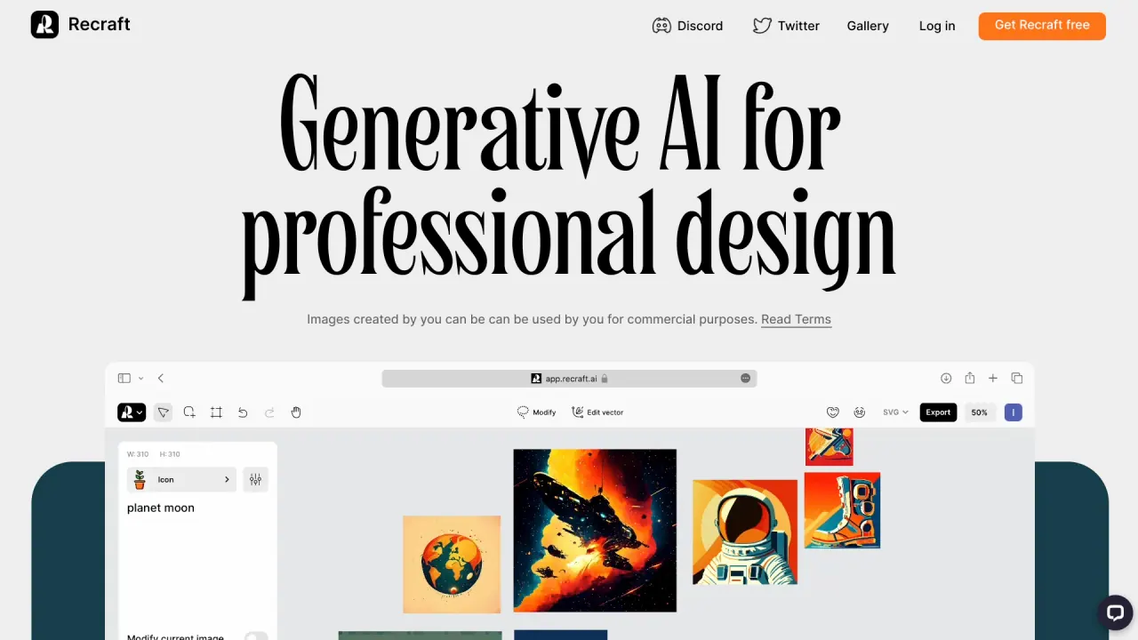 RecraftAI screenshot