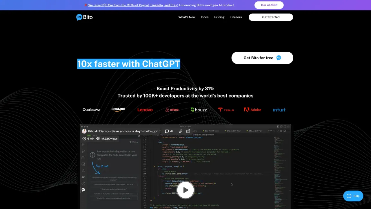 Bito screenshot