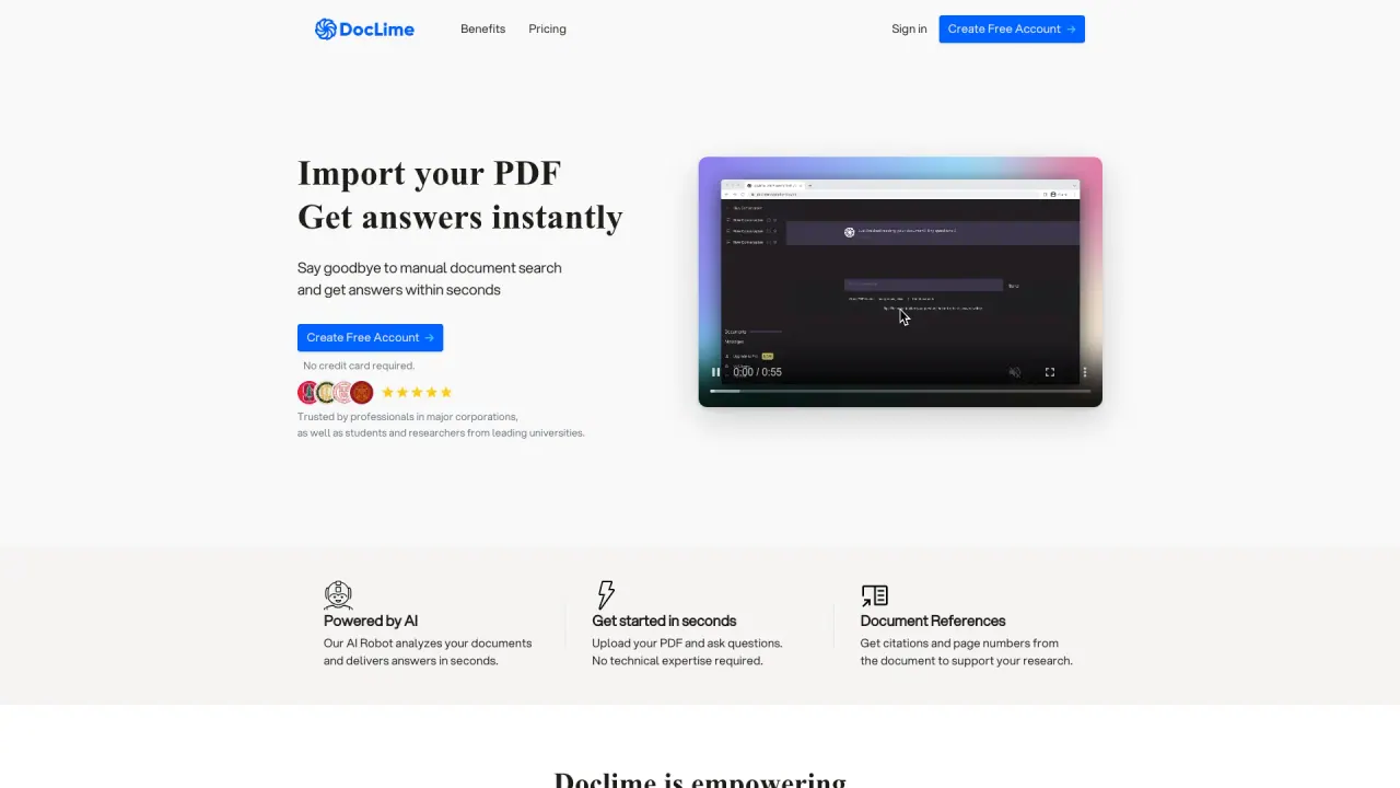 Doclime screenshot