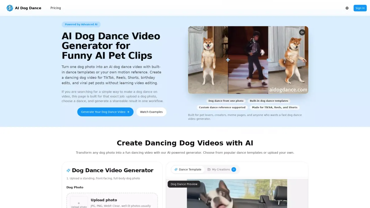 AIDogDance screenshot