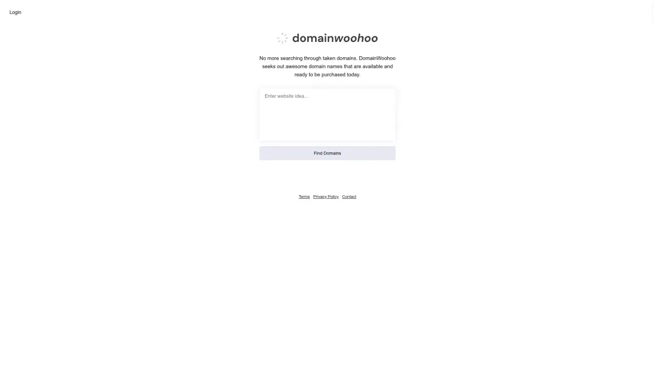 Domainwoohoo screenshot