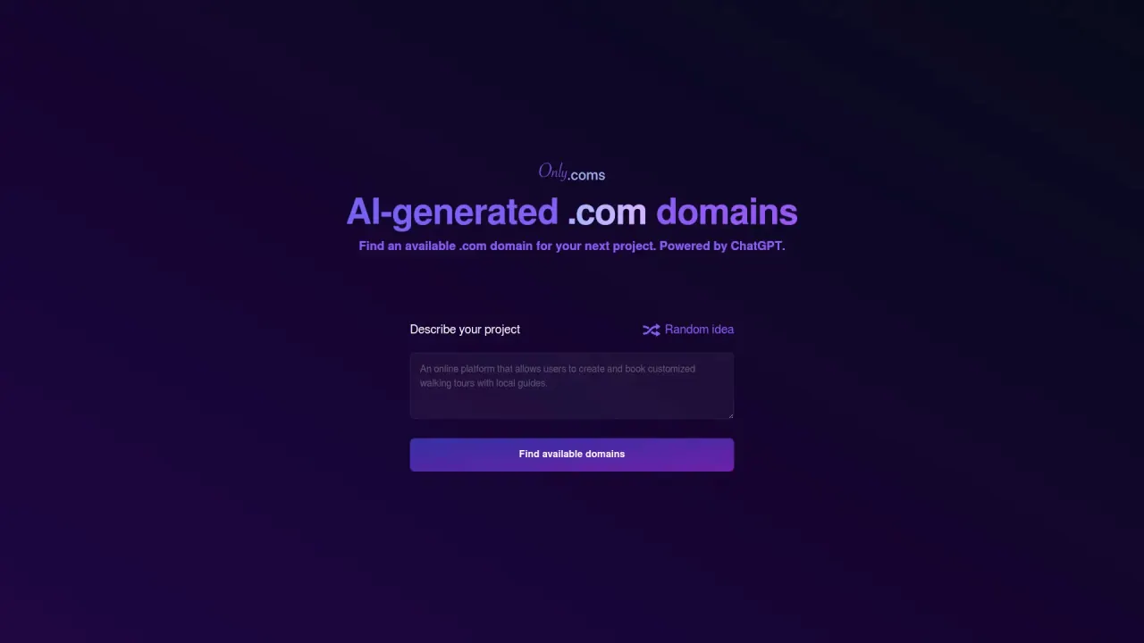 Onlycoms screenshot