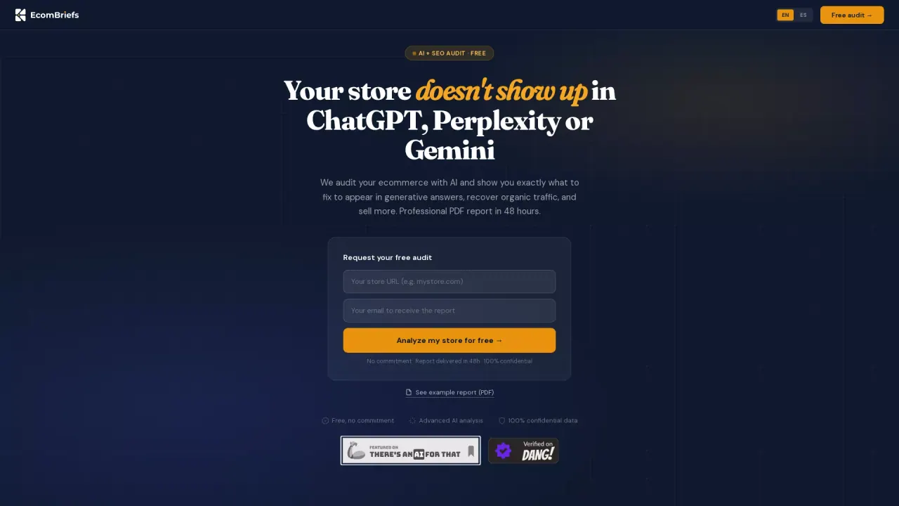 EcomBriefs screenshot