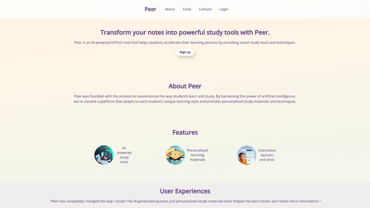 PeerAI screenshot