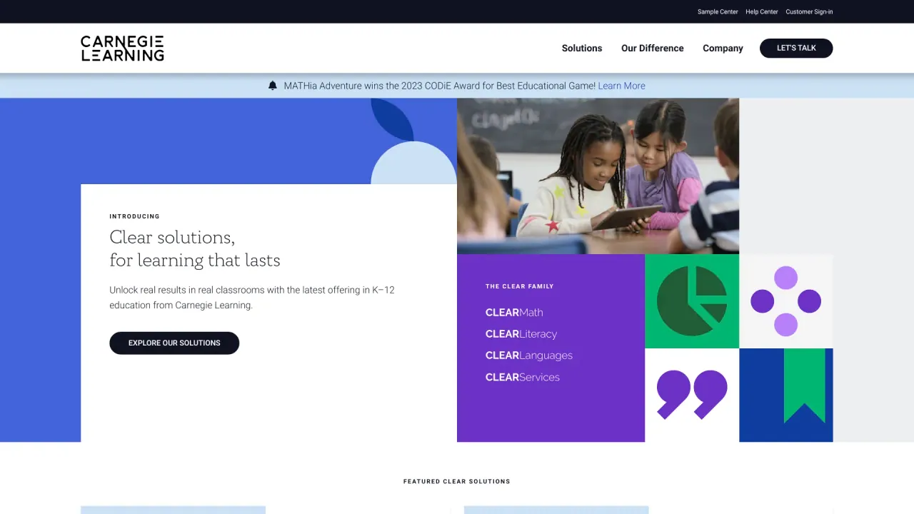 Carnegie Learning screenshot