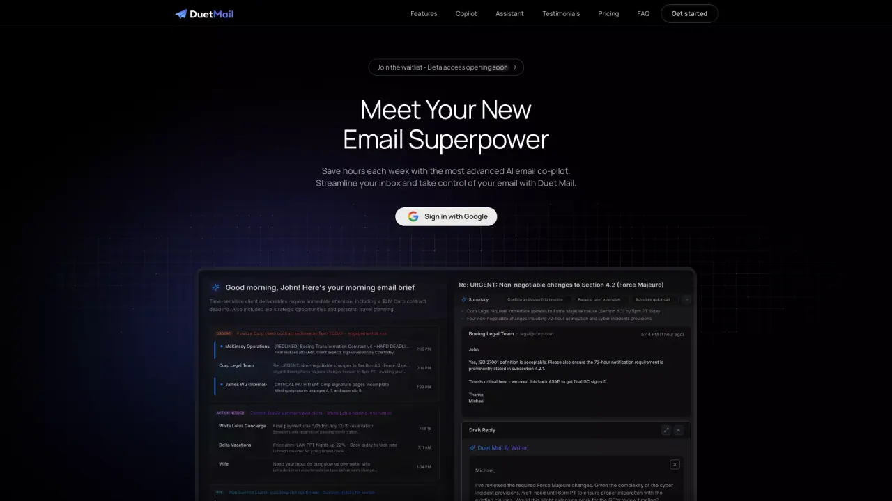 Duet Mail screenshot