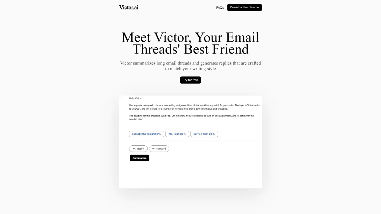 Victor screenshot