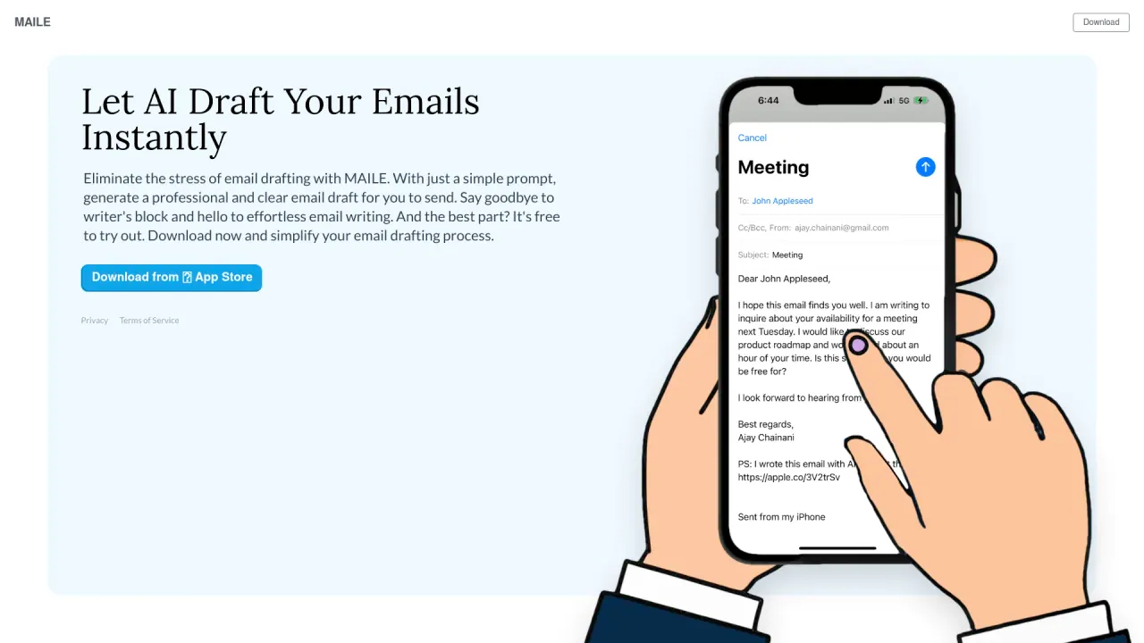 MaileApp screenshot