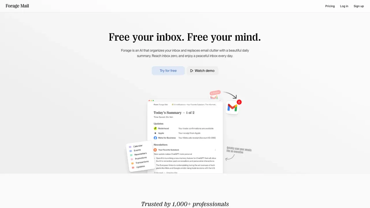 Forage Mail screenshot