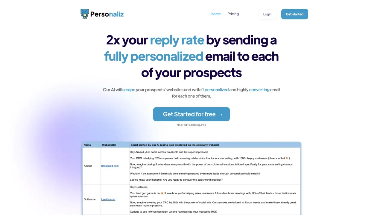 Personaliz screenshot