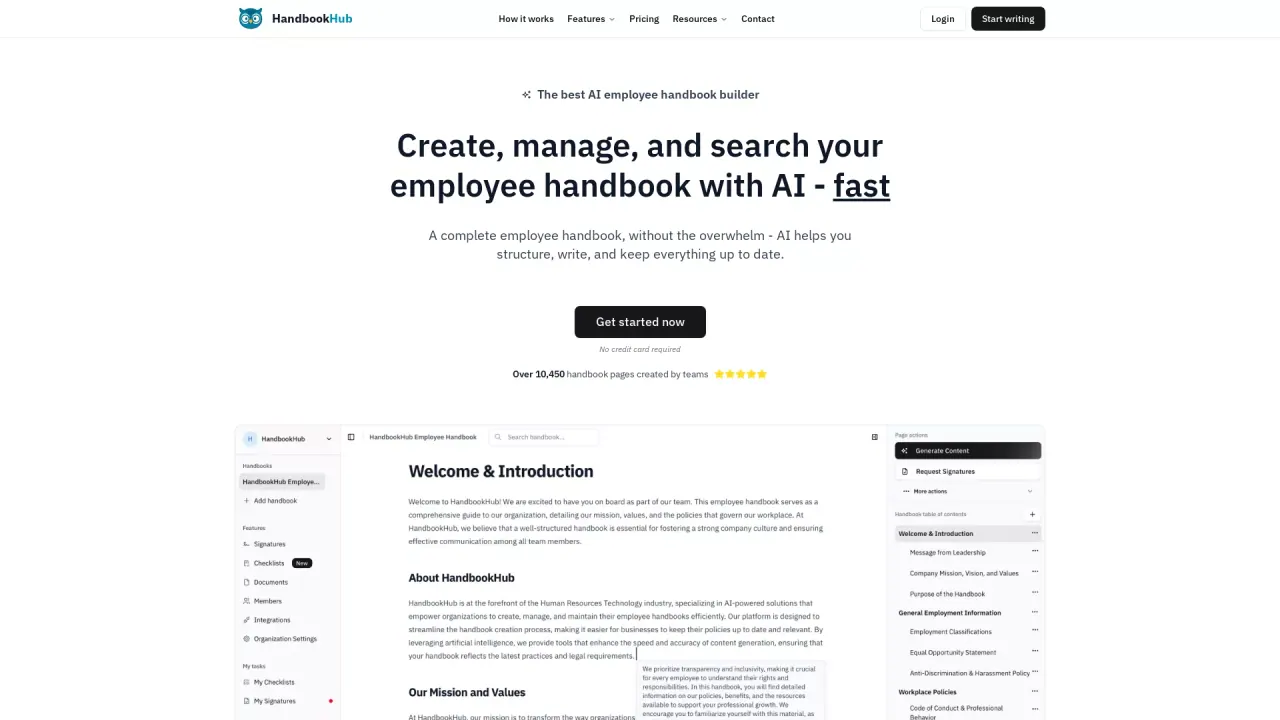 HandbookHub screenshot