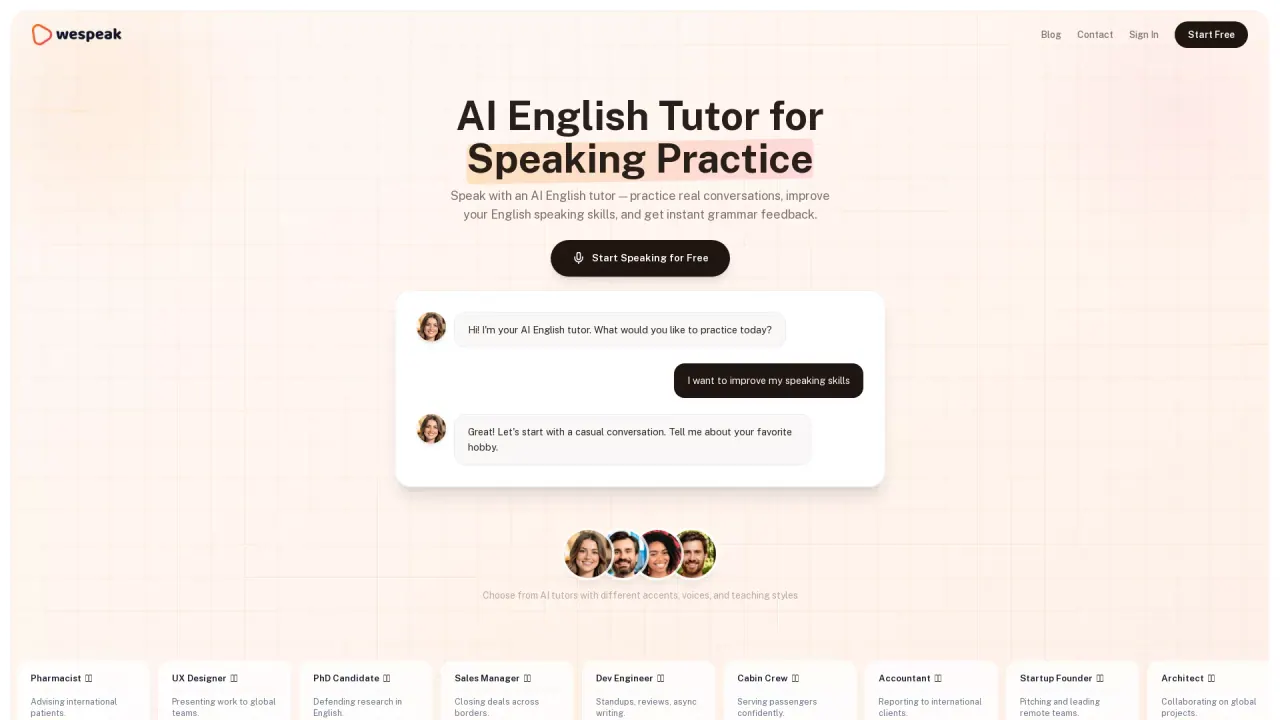 WeSpeak screenshot