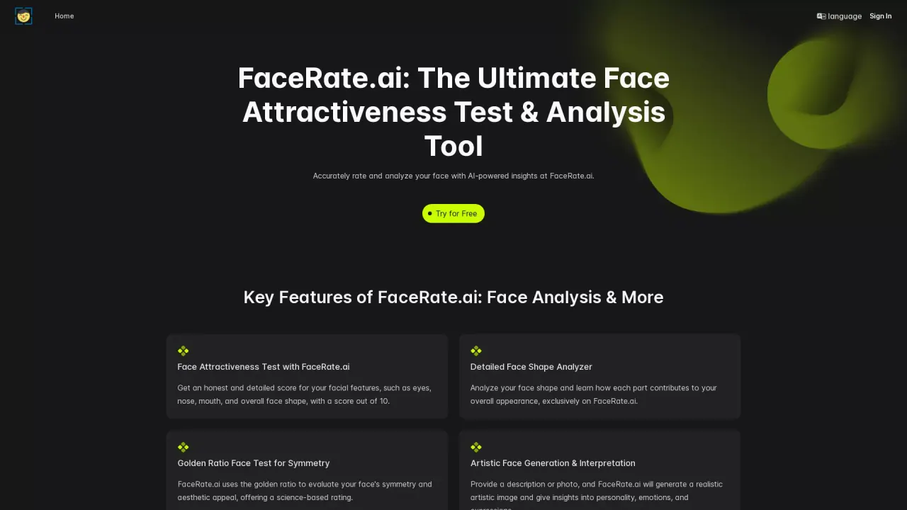 FaceRate.ai screenshot