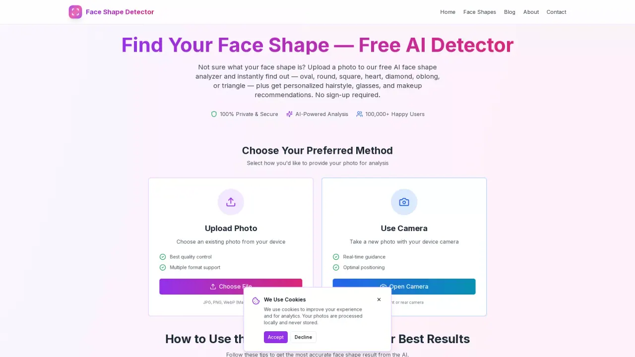 Face Shape Detector screenshot