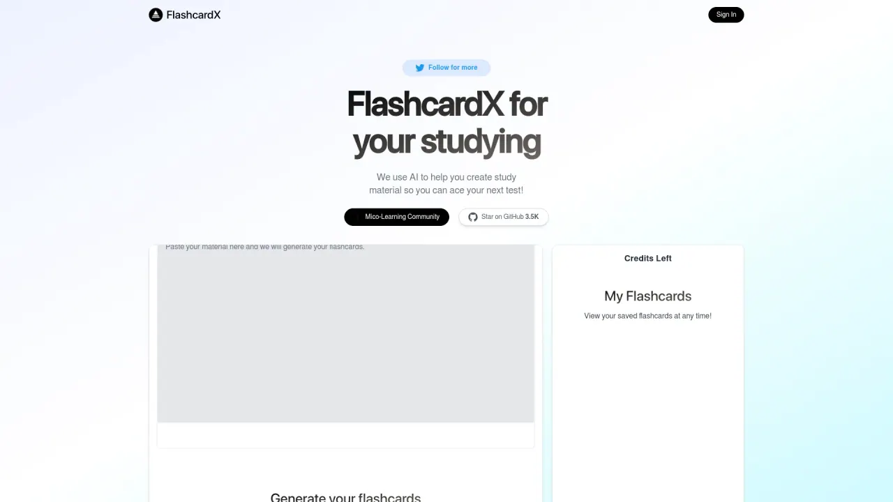 FlashcardX screenshot