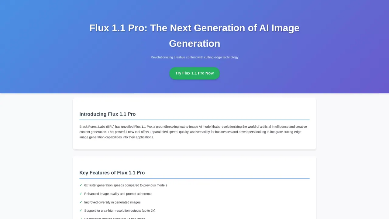 FLUX 1.1 Pro screenshot