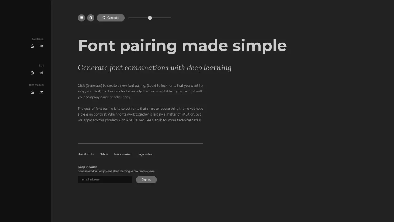 Fontjoy screenshot