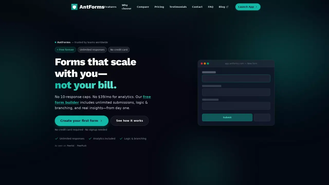 AntForms screenshot