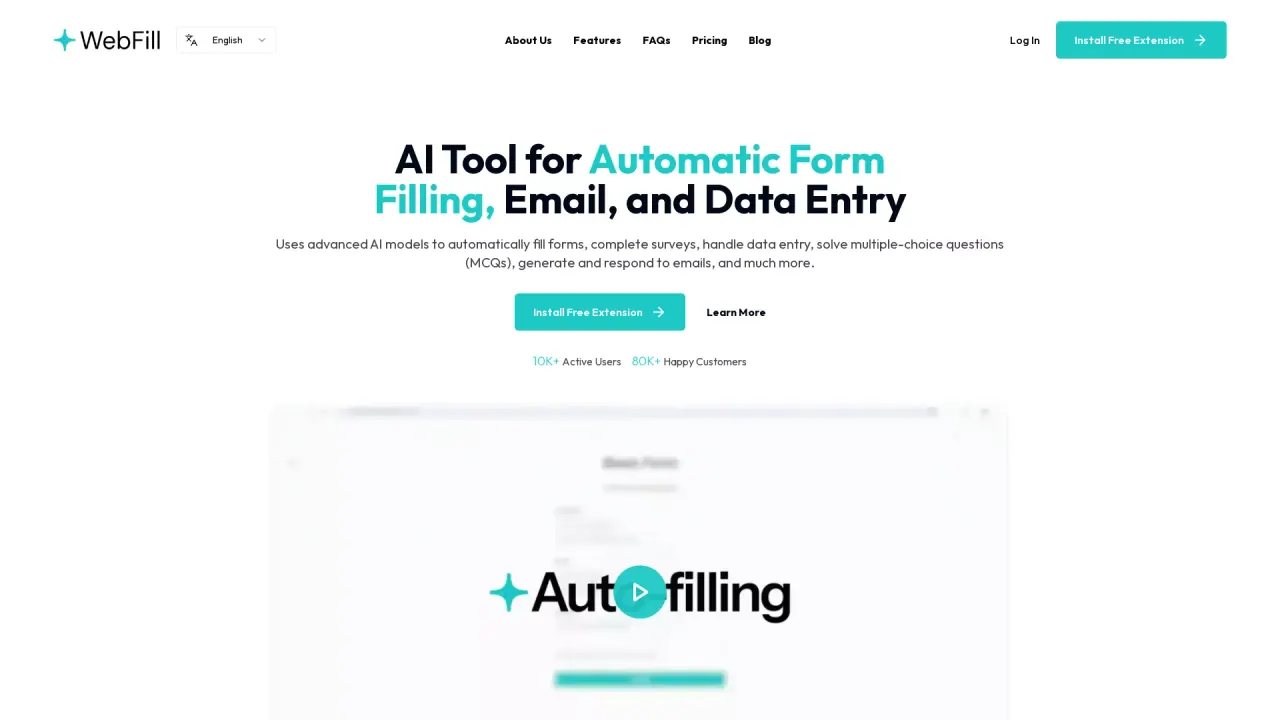 WebFill screenshot