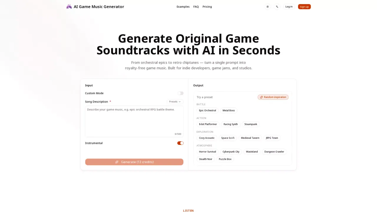 AIGameMusic screenshot