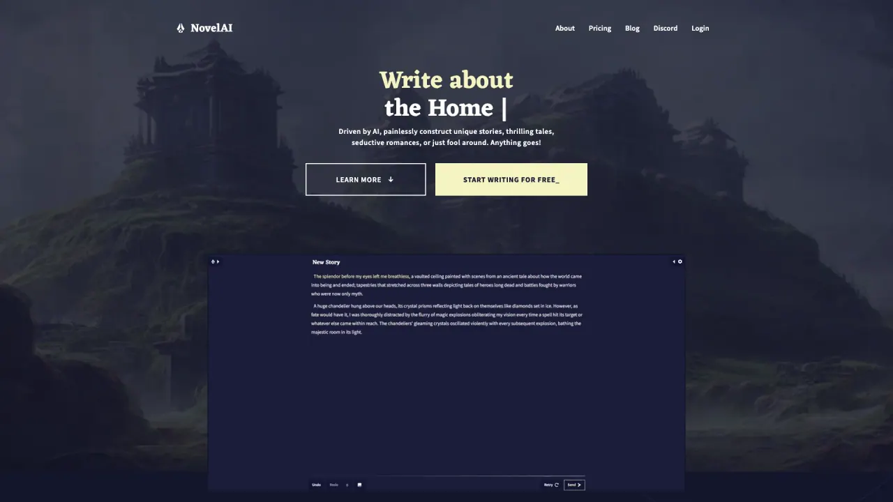 NovelAI screenshot