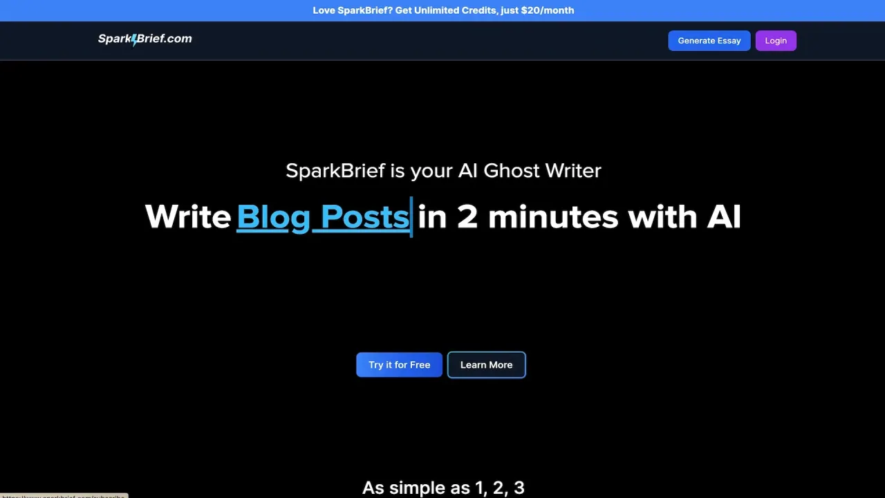 SparkBrief screenshot
