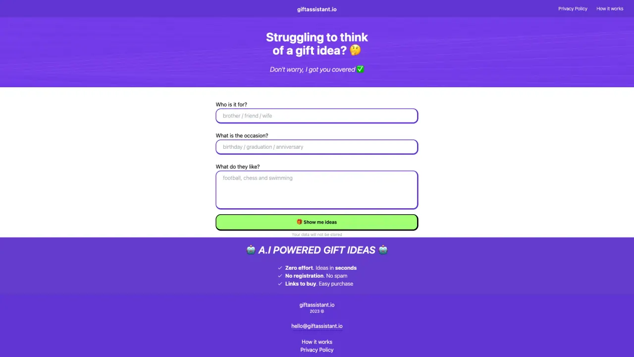 GiftAssistant screenshot