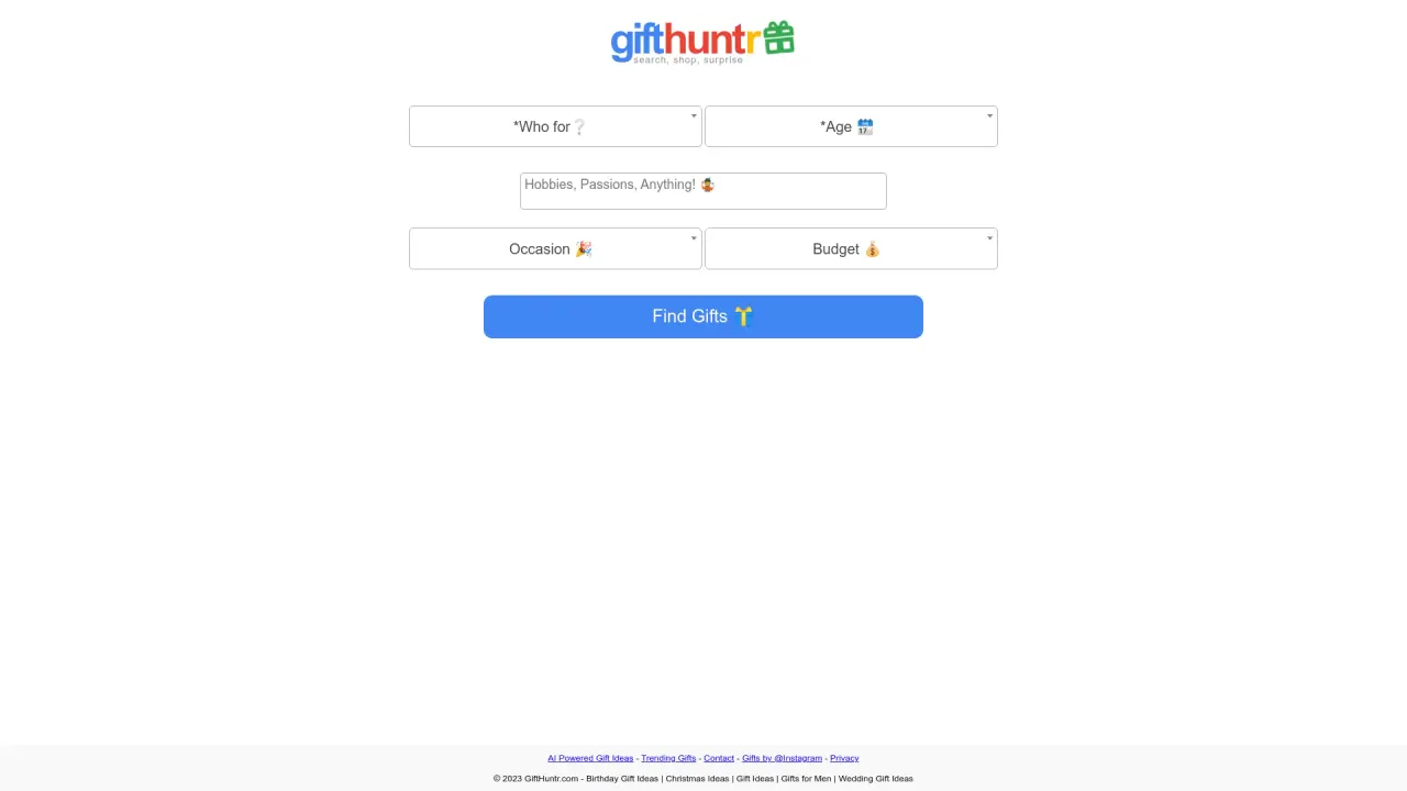 Gifthuntr screenshot