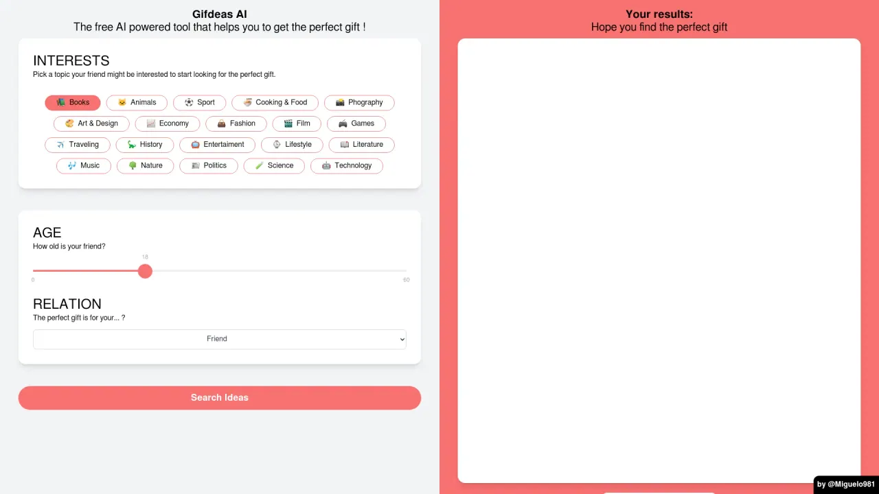 Giftideas AI screenshot