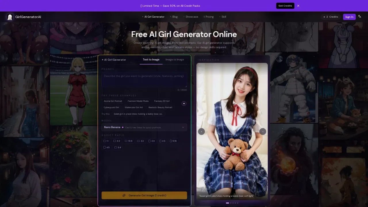 GirlGeneratorAI screenshot