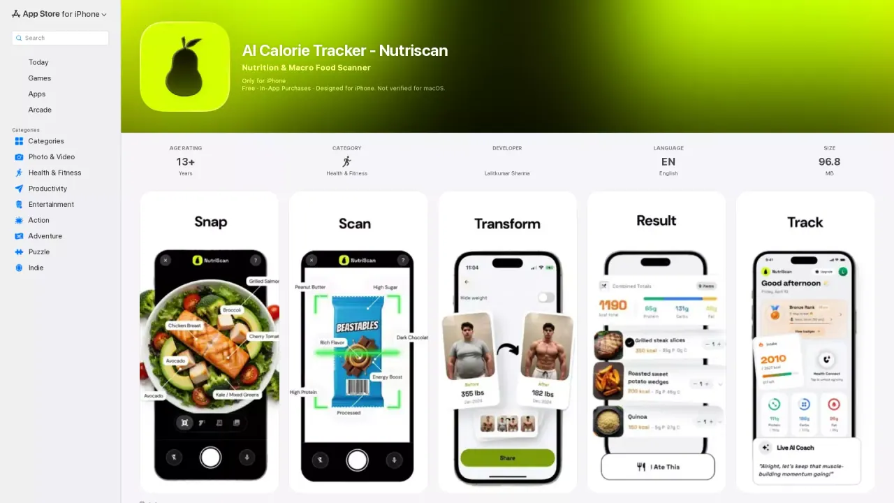 NutriscanAI screenshot