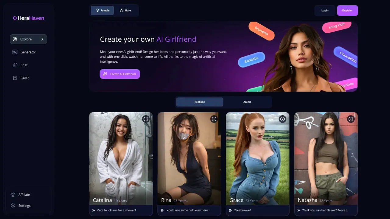 HeraHaven AI screenshot