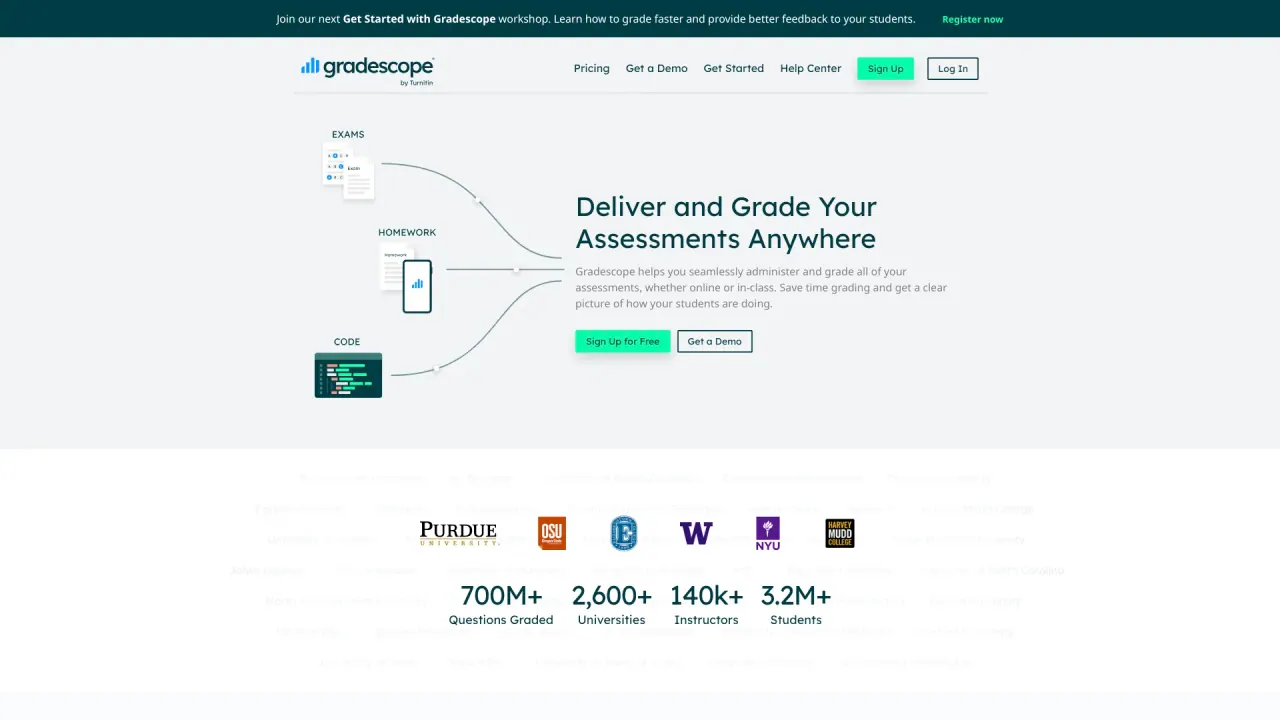 Gradescope screenshot