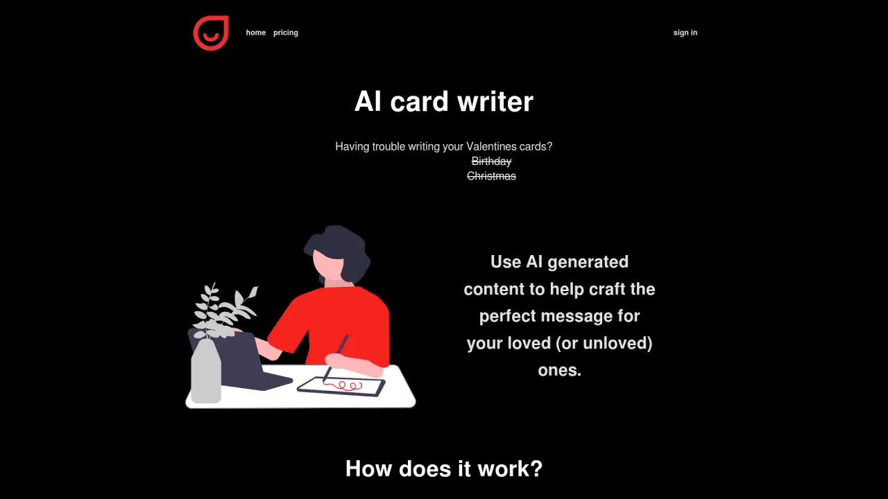 Write-A-Card screenshot