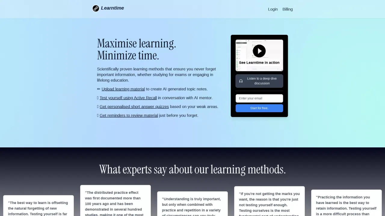 Learntime screenshot