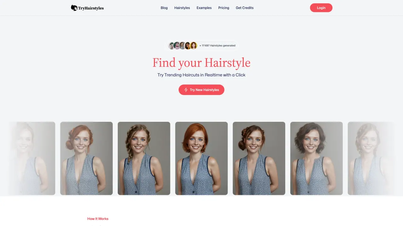 TryHairstyles.io screenshot