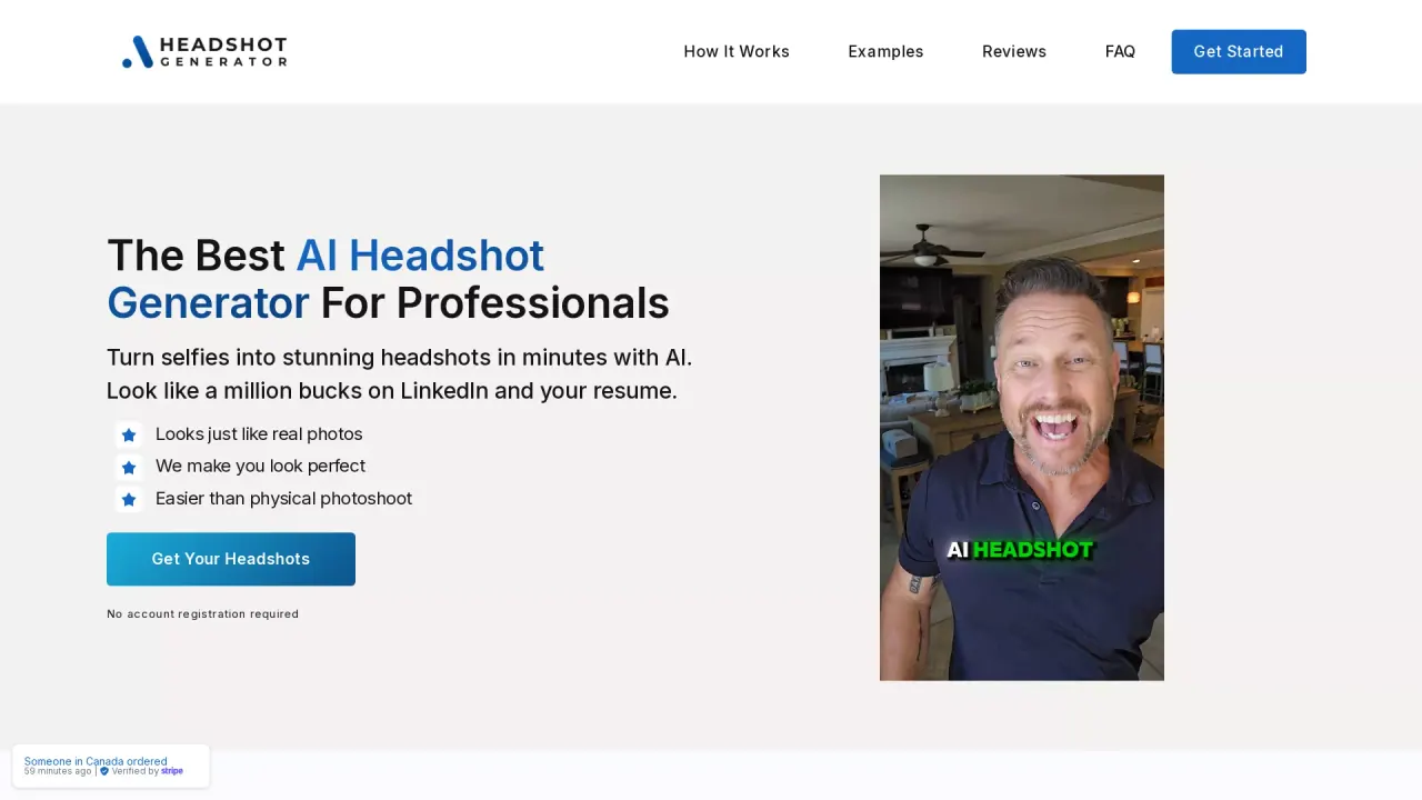AI Headshot Generator screenshot