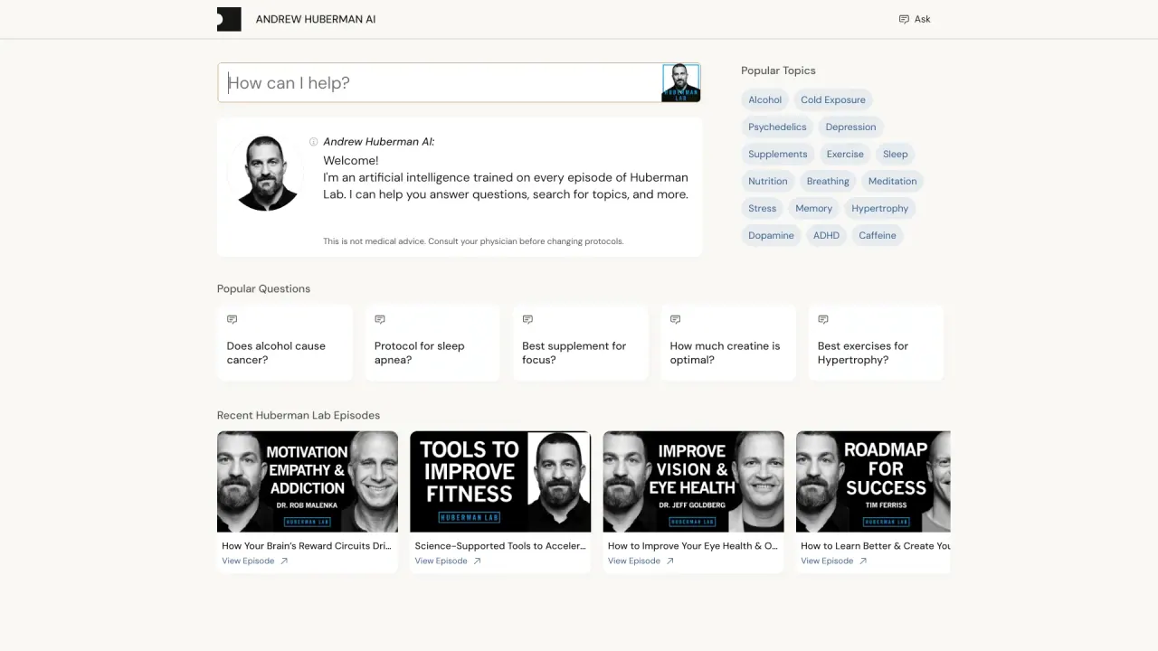 Huberman Lab screenshot