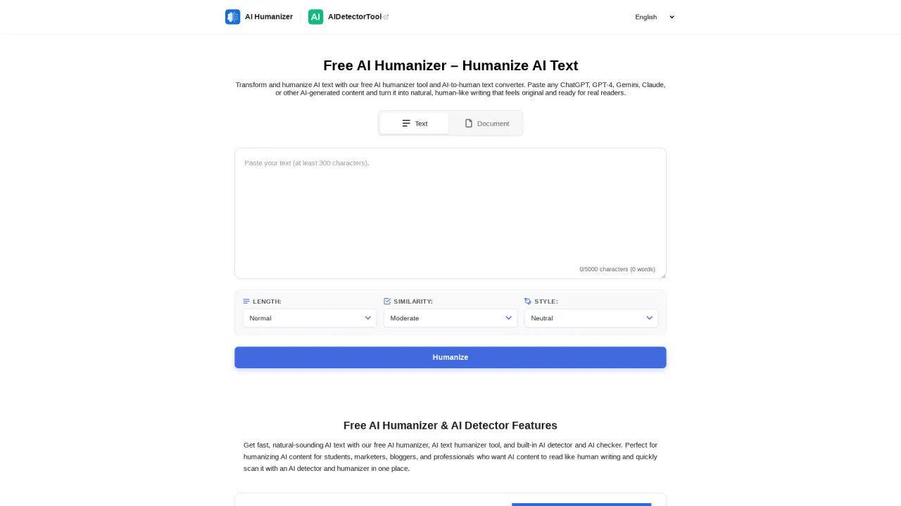 HumanizerTool screenshot