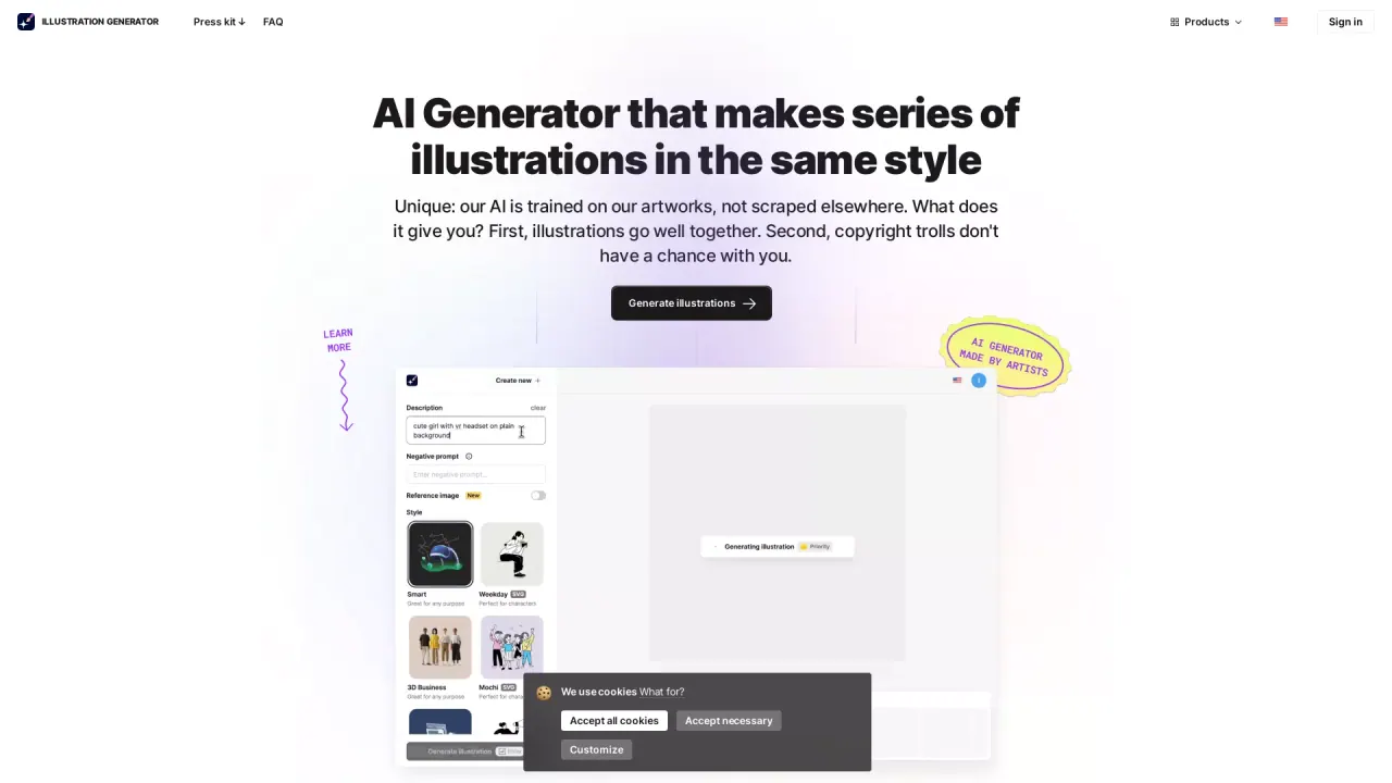 AI Illustration Generator screenshot
