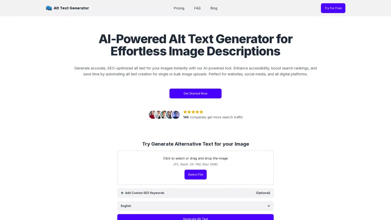 Alt Text Generator screenshot