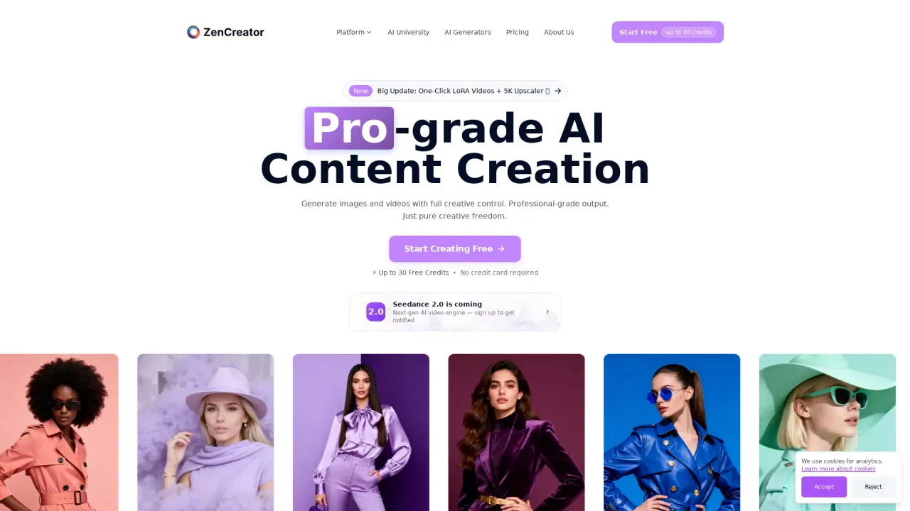 ZenCreator — Unrestricted AI screenshot