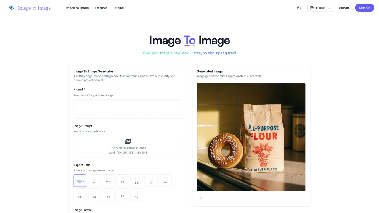 ImageToImageAI screenshot