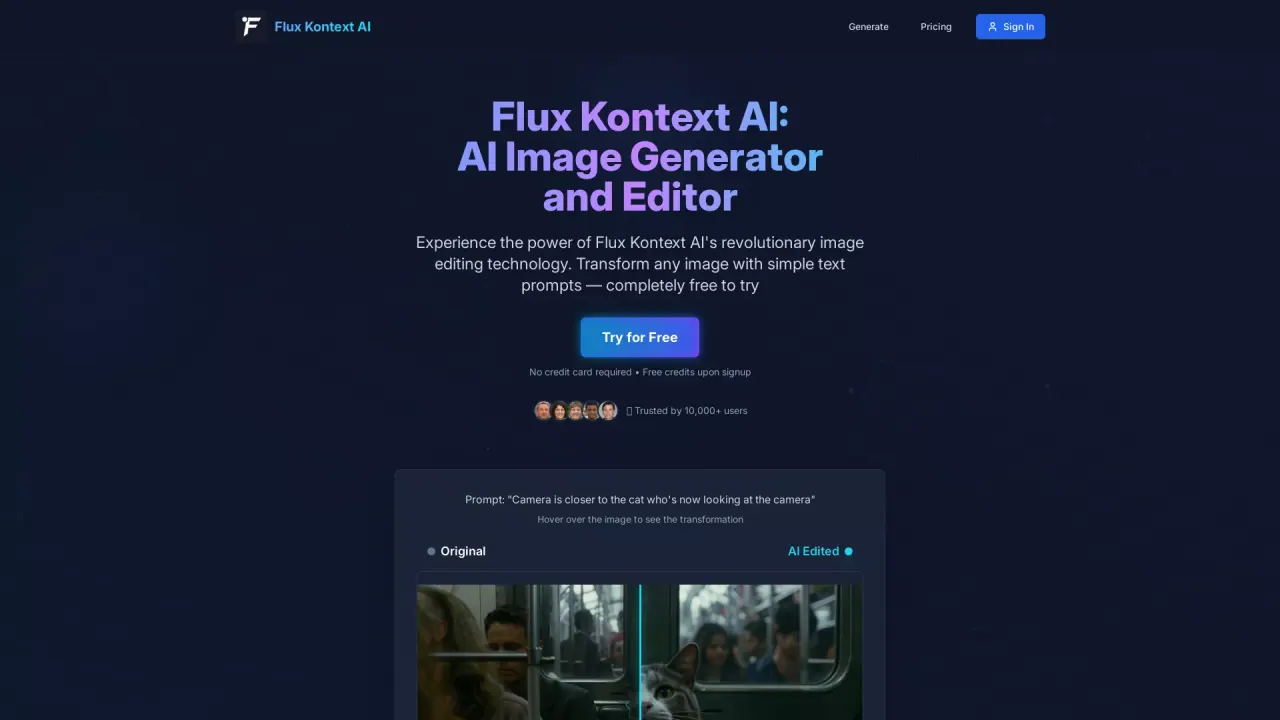 Flux Kontext AI screenshot