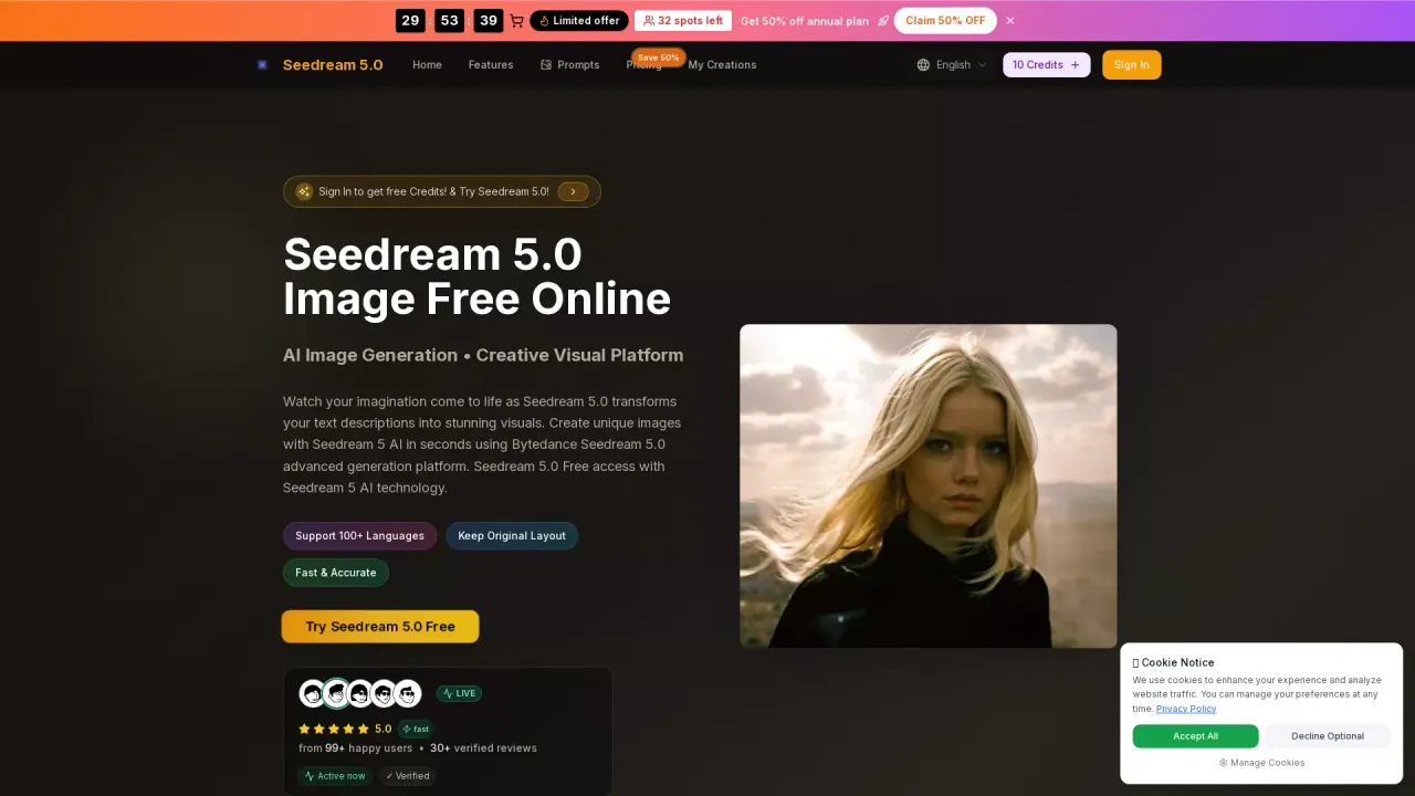 Seedream screenshot