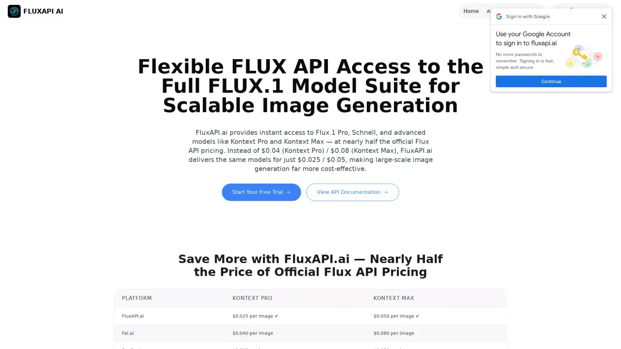 FluxAPI.ai: Affordable FluxAPI screenshot
