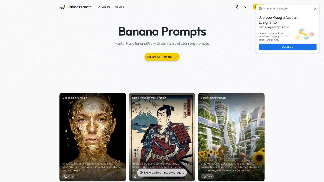 Banana Prompts screenshot