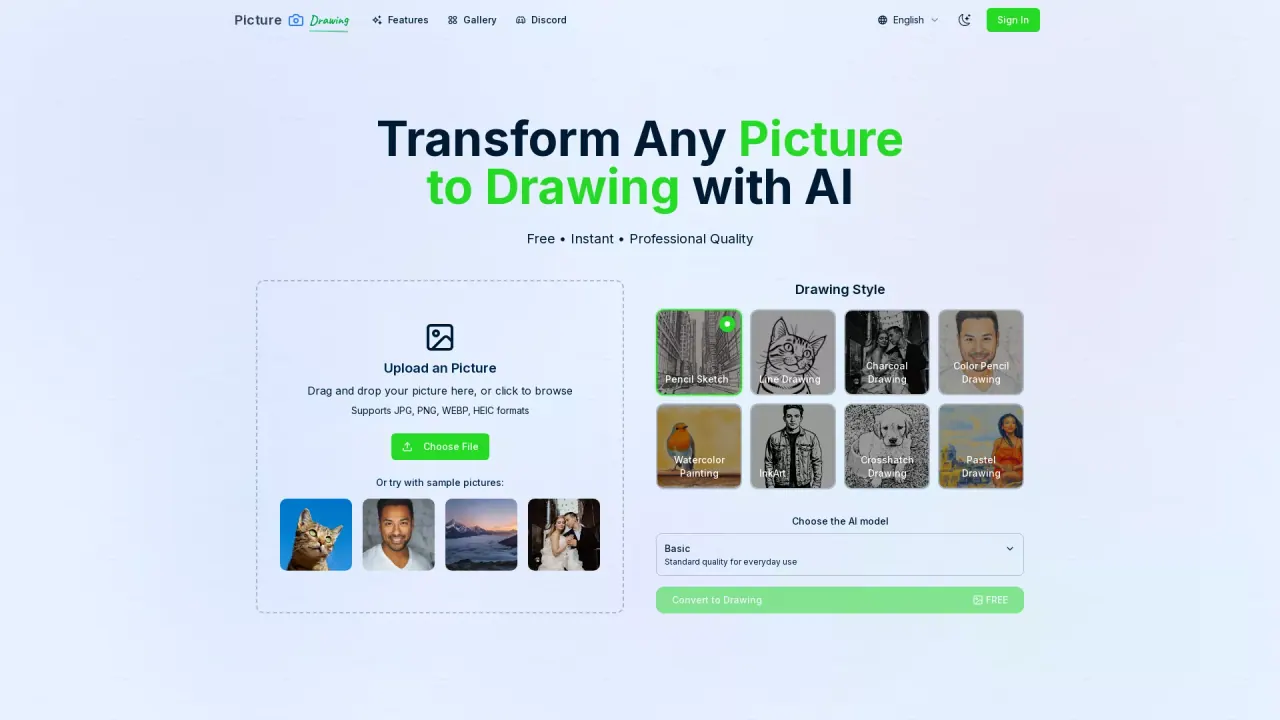 PictureToDrawing screenshot