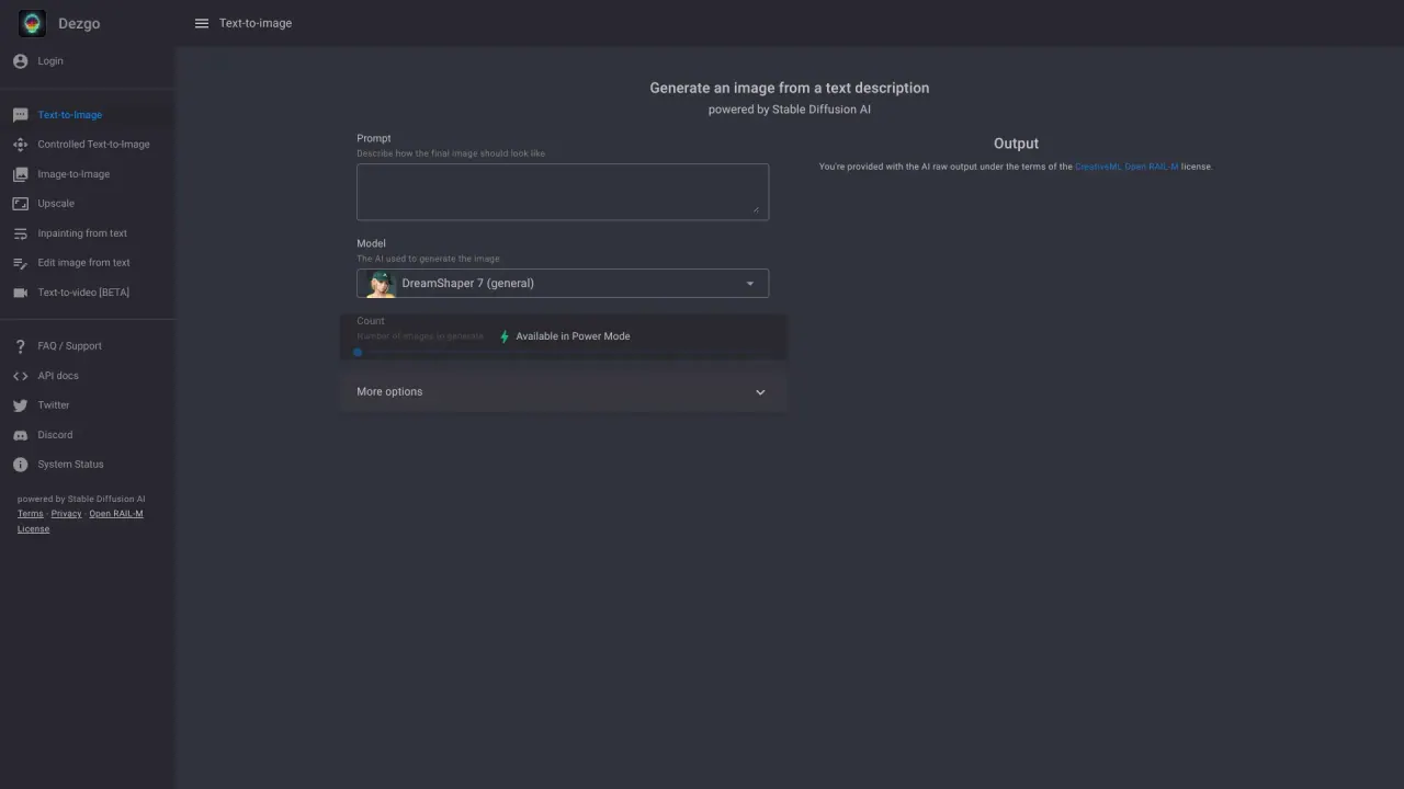 Dezgo screenshot
